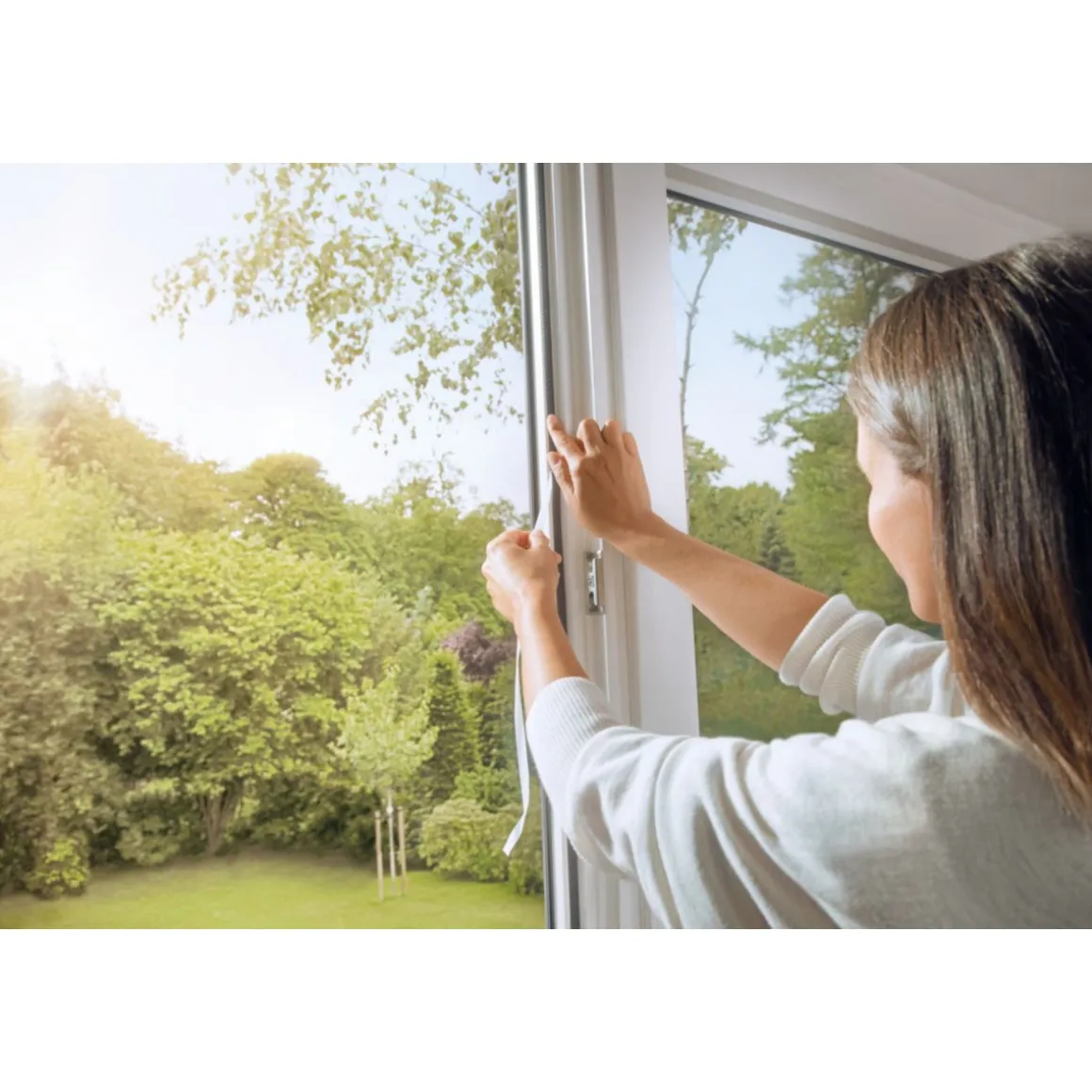 Tesa IS Pollen- & Insektengitter für Fenster, anthrazit, 1,3x1,5m