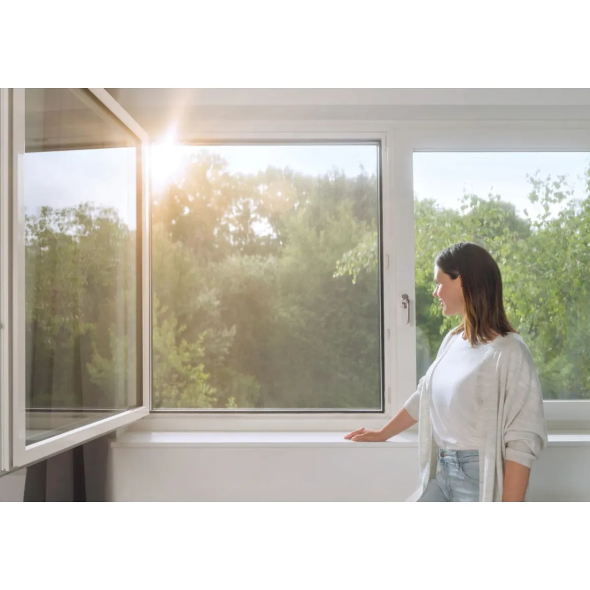 Tesa IS Pollen- & Insektengitter für Fenster, anthrazit, 1,3x1,5m