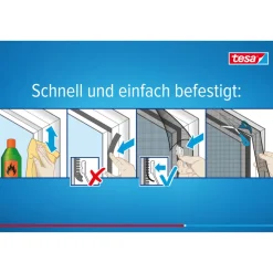 Tesa IS Pollen- & Insektengitter für bodentiefe Fenster, anthrazit, 1,2x2,4m