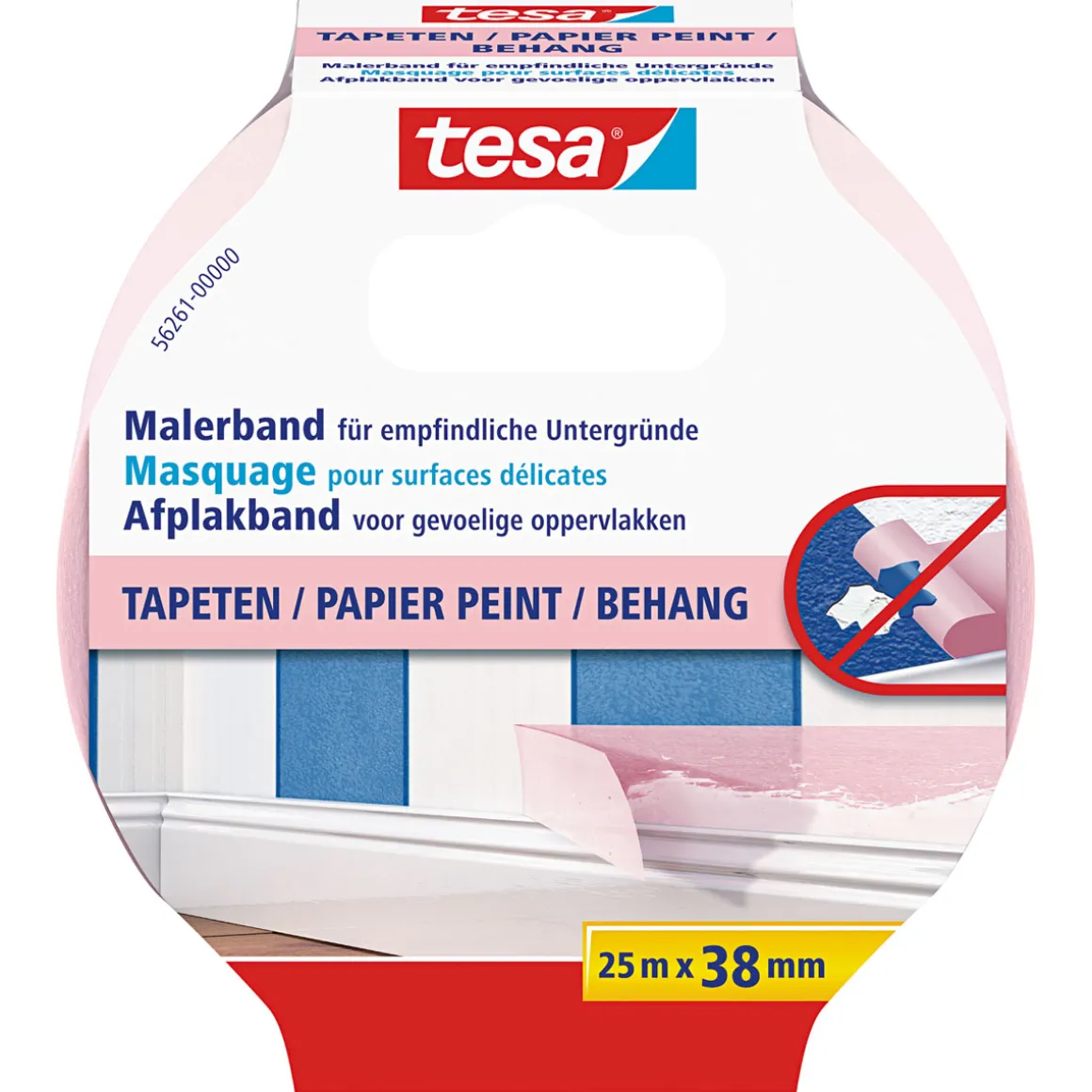 Tesa Maler Krepp TAPETEN 25 m x 38 mm
