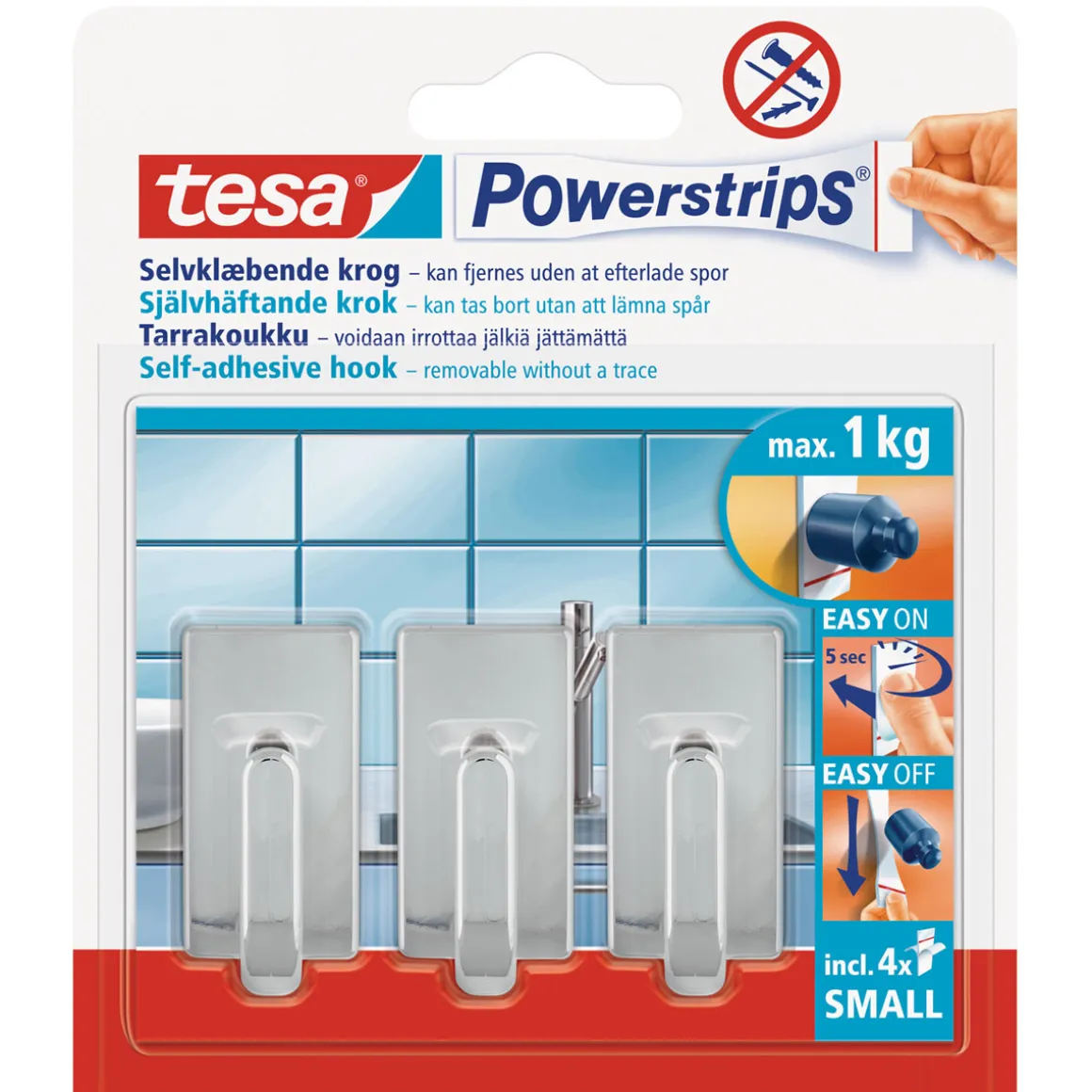 Tesa Mini-Haken classic chrom