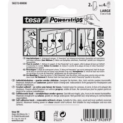 Tesa Powerstrips Haken Large rechteckig weiß