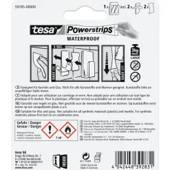 Tesa Powerstrips Waterproof Duo Haken Metall und Plastik