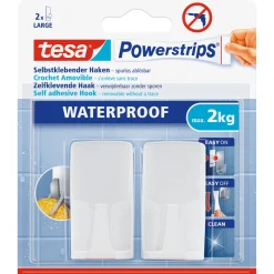 Tesa Powerstrips Waterproof Haken weiß 2 Haken