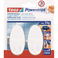Tesa Systemhaken oval weiß