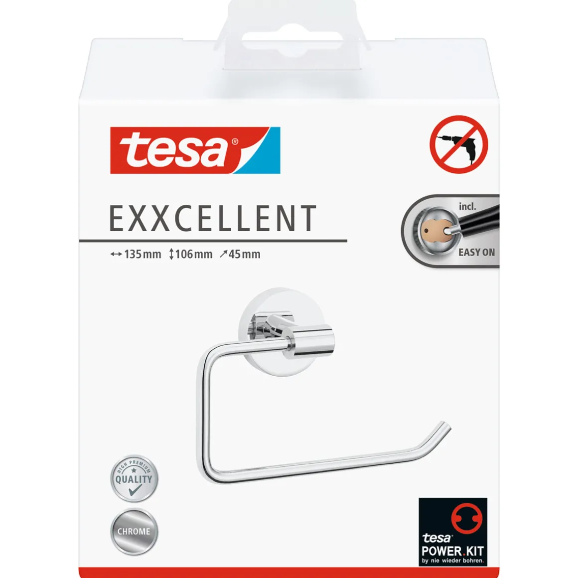 Tesa Toilettenrollenhalter ohne Deckel Exxcellent