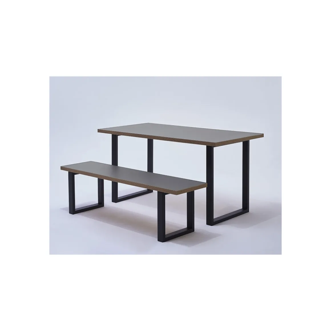 Tischbein Rechteck schwarz matt 71 x 59 x 3 cm