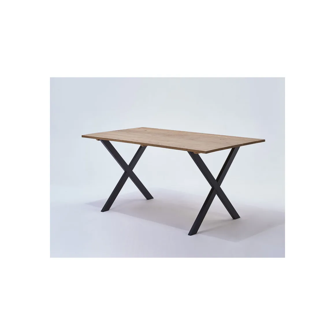 Tischbein X-Form schwarz matt 71 x 77,5 x 3 cm