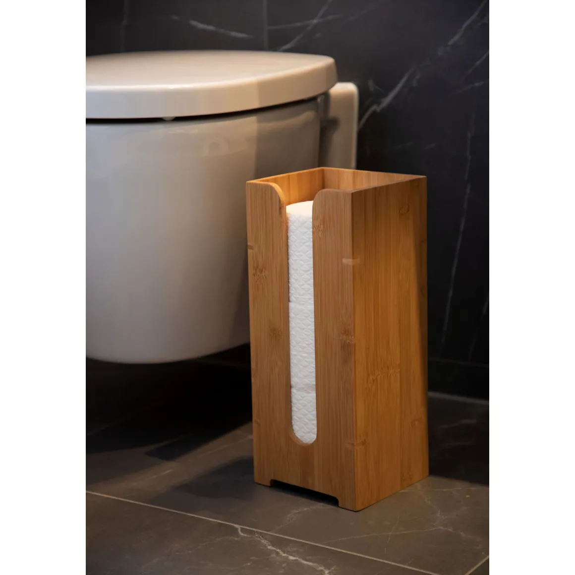 Toiletten-Ersatzrollenhalt. Mod.Bambusa