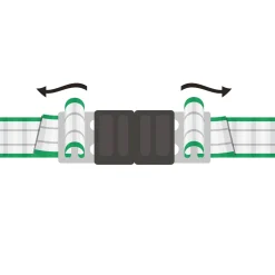 Torgriffverbinder Litzclip 4 cm 4 Stück