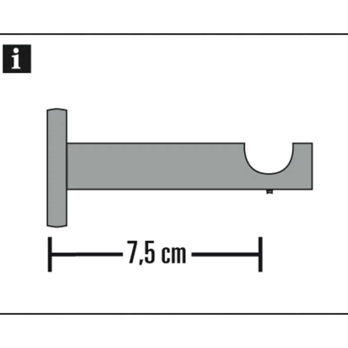 Träger 1lfg offen Memphis 16mm schwarz