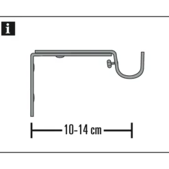 Träger Metall Memphis 1lfg. 10-14cm schwarz