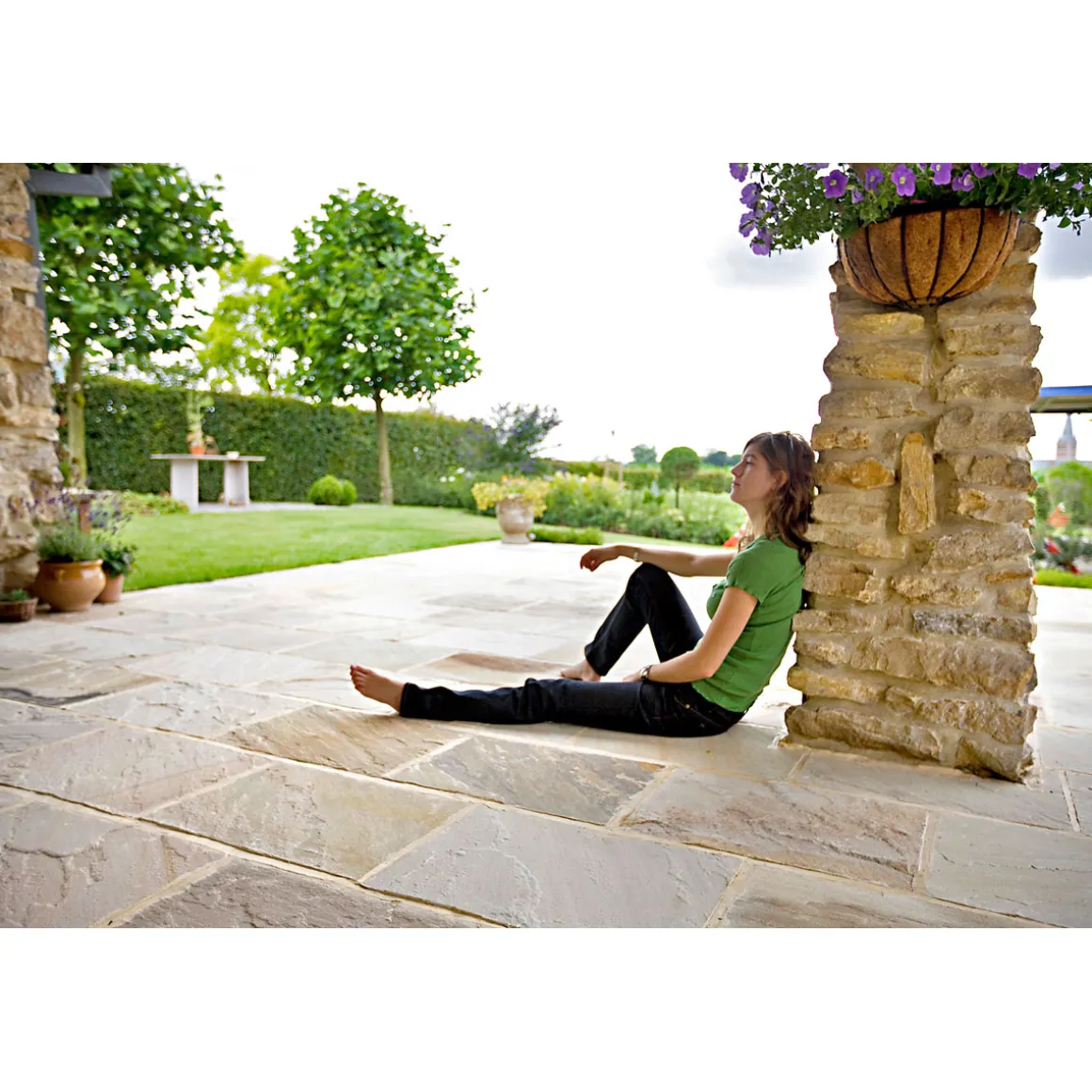 Trittstein Sandstone Gaya handbekantet 30 x 2,5 cm