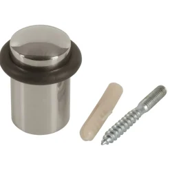 Türstopper mit Schraube und Dübel poliert Höhe 46 mm