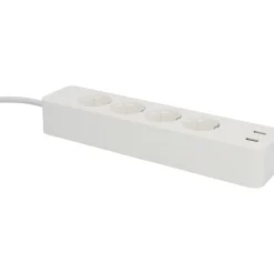 Unitec WIFI Steckdosenleiste Smart 4fach inkl 2xUSB weiß