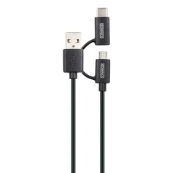 USB 3.1 A-kabel C St./2.0 Micro B St -2.0 A St. 1m sw