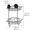 Vacuum-Loc Eckregal 2 Eta. Bari schwarz