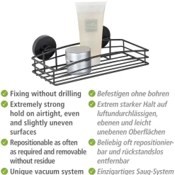 Vacuum-Loc Wandablage schwarz
