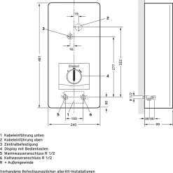 Vaillant elekt. Durchlaufe. VEDE 18/8PRO18kw