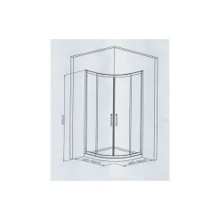 Valblue Runddusche Ronda für Duschwanne mit 550 mm Radius chromoptik
