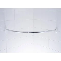 Valblue Rundduschstange Wien, ca. 90x90 cm, ca. Ø 25 mm, Farbe: Chromfarben glänzend