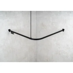 Valblue Universal-Vorhangschiene Bruck, ca. 90x90x90 cm, Farbe: Schwarz matt