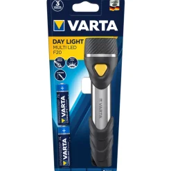 Varta LED-Taschenlampe Day Light Multi LED F20 mit Batterien schwarz