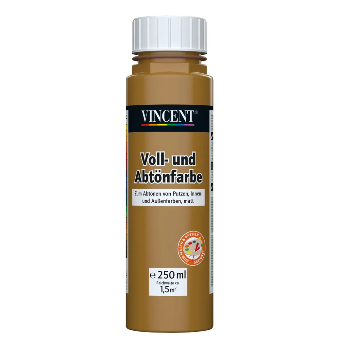 Vincent Voll- und Abtönfarbe braunbeige 0,25 L
