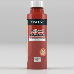 Vincent Voll- und Abtönfarbe zinnoberrot 0,5 L
