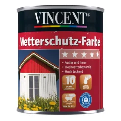 Vincent Wetterschutzfarbe Reinweiß 0,75 L