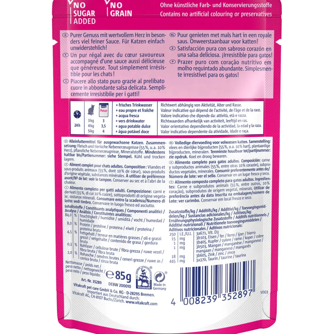 VitakraftPoesie Delice Sauce Pouch Herz 85 g