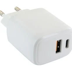 230V Ladeadapter 1xUSB 1xTypeC weiss