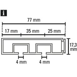 Vorhangschiene GE 2 180 cm weiß