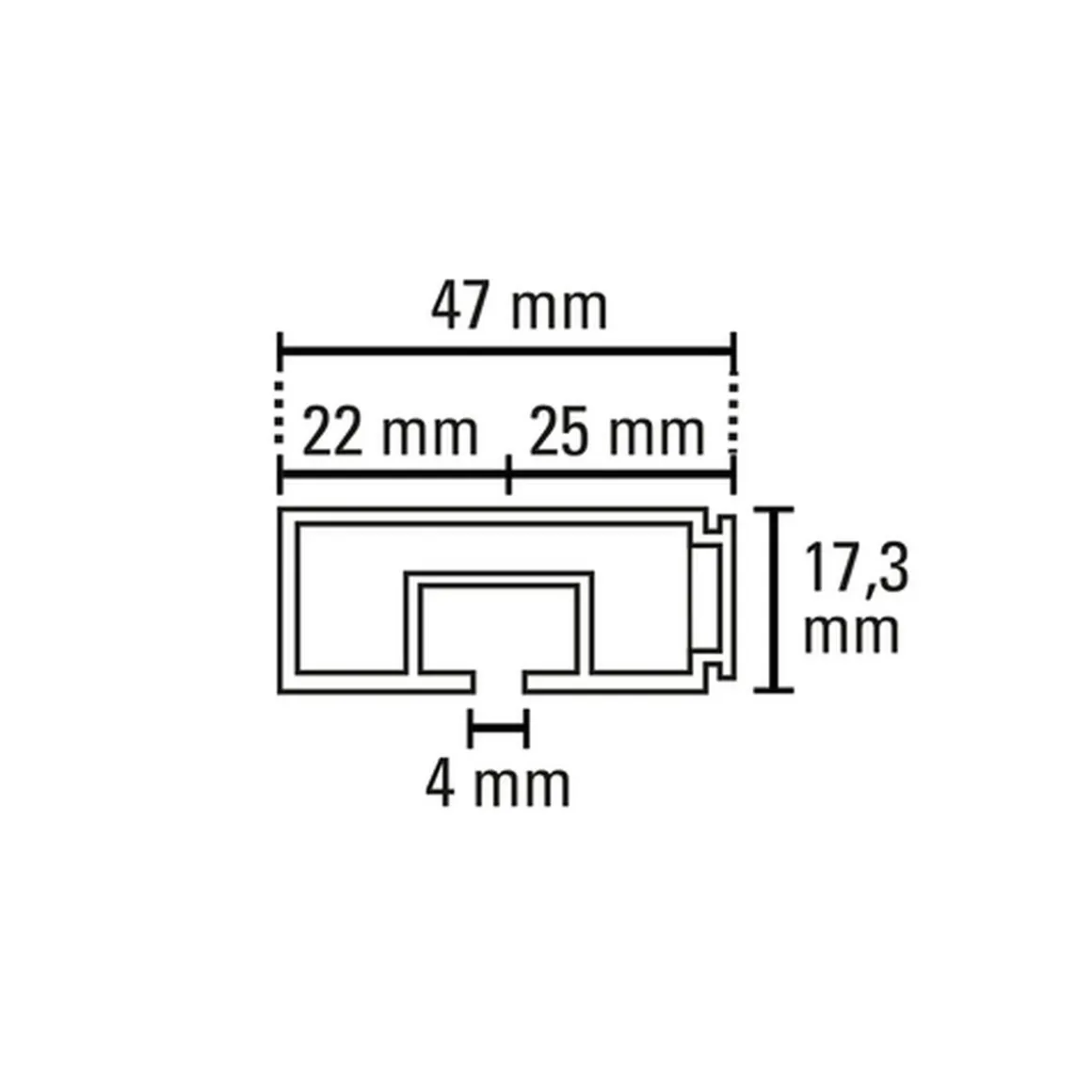 Vorhangschiene GE 1 150cm weiß
