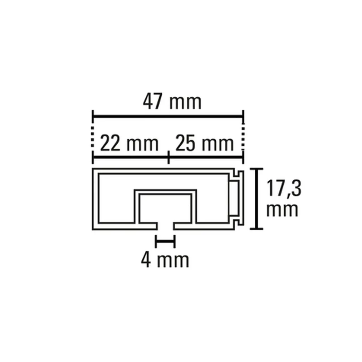 Vorhangschiene GE 1 180cm weiß