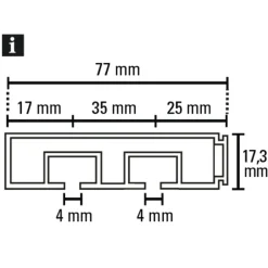 Vorhangschiene GE 2 210cm weiß