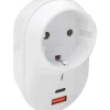 230V Steckdosenadapter USB Typ A+C