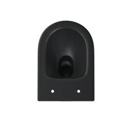 Wand-WC-Set Nakia mattschwarz spuelrand-los inkl. Deckel m. Absenkautomatik
