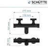 Wannentherm. London,schwarz-matt, 1/2Verbruehschutz und Wassersparfunktion