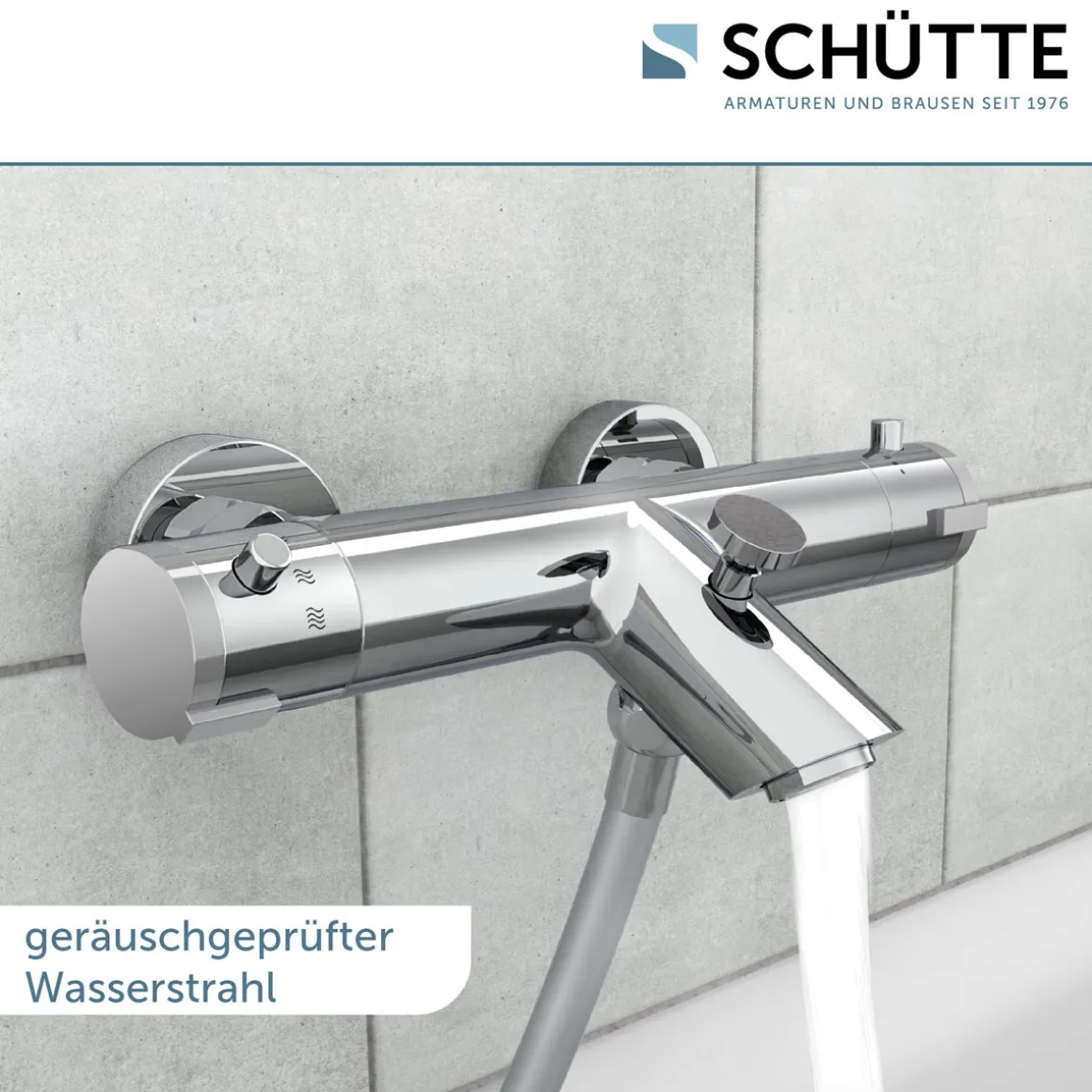 Wannenthermostat London, chrom, 1/2Verbruehschutz und Wassersparfunktion