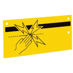 Warnschild für Elektrozaun 10 x 20 cm gelb