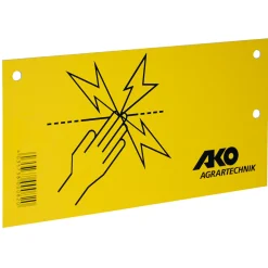 Warnschild für Elektrozaun 10 x 20 cm gelb