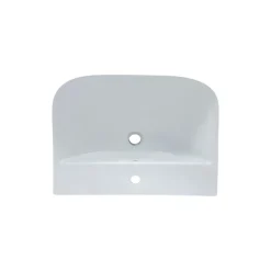 Waschtisch Rivo, Breite 60cm,Tiefe 45cm,matt weiss, mit Ueberlauf u. Hahnloch