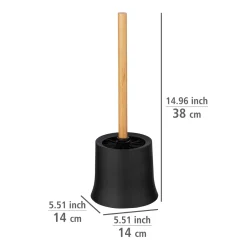 WC-Garnitur Mod. Basic, schwarz/bambus