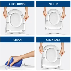 WC Sitz Bemis Click&Clean Classic weiß