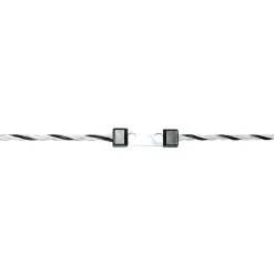 Weidezaunseil TopLine 200 m Durchmesser 6 mm schwarz-weiß