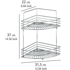 Wenko Eckwandablage Milano mit 2 Etagen chrom