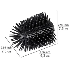 Wenko Ersatzbürstenkopf Durchmesser 7,5 cm schwarz