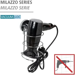 Wenko Haartrocknerhalter Befestigen ohne bohren Vacuum-Loc