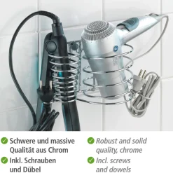 Wenko Haartrocknerhalter und Glätteisenhalter Milano